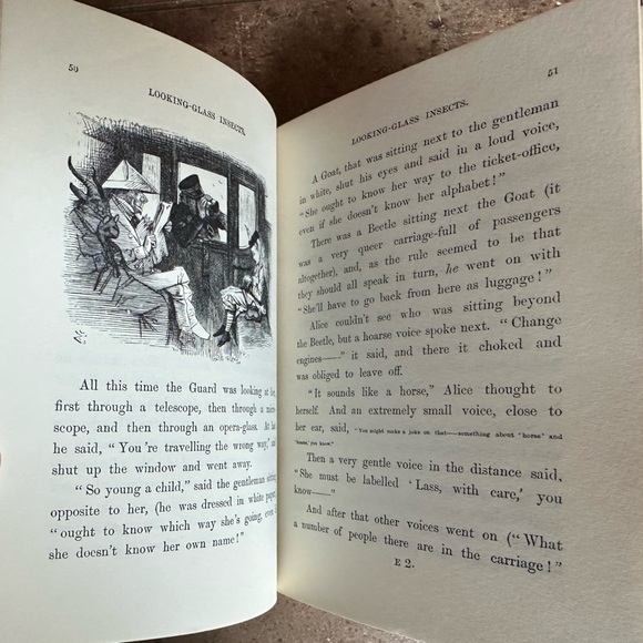 Antique Through the Looking Glass (sequel to Alice in Wonderland MacMillan - Picture 8 of 10